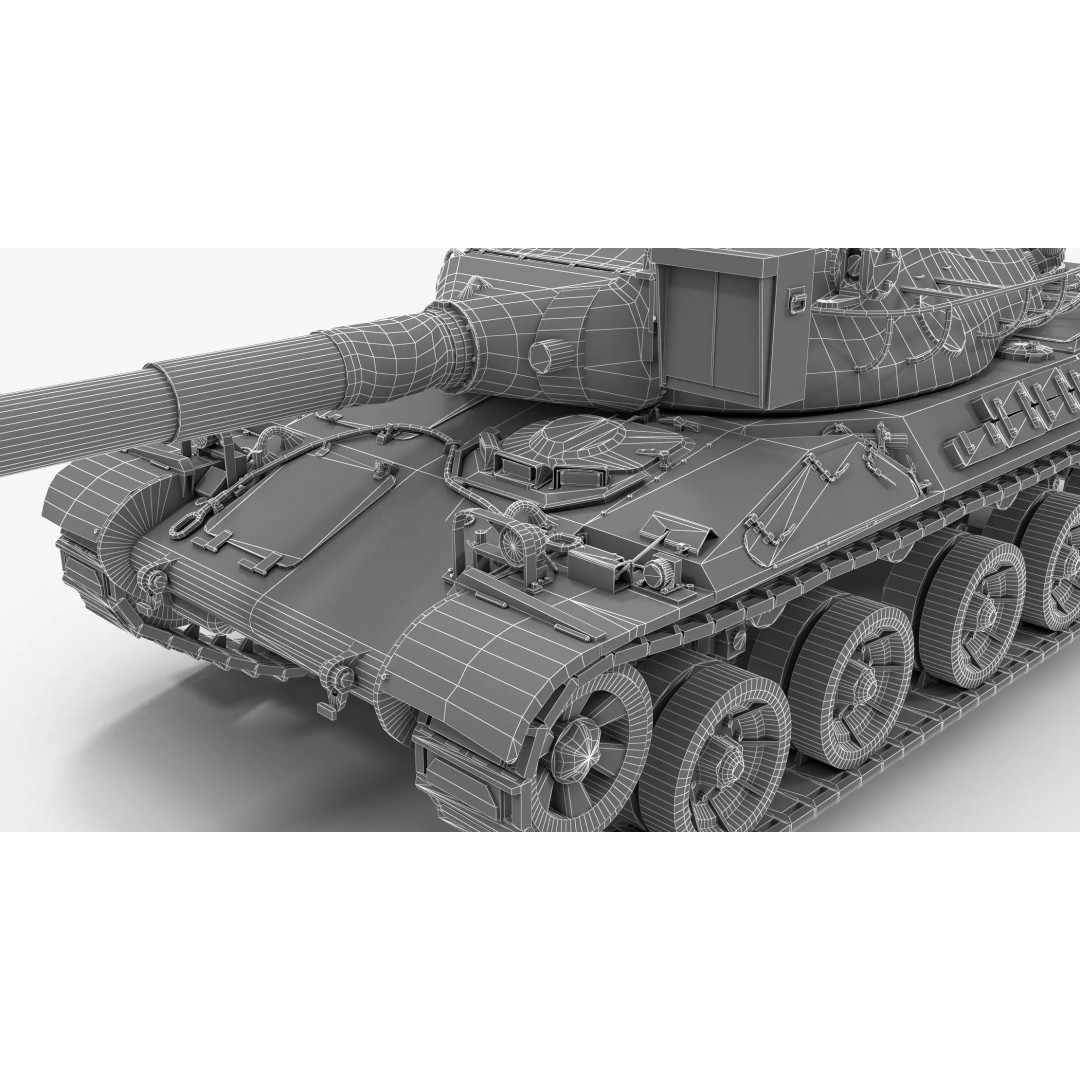 French Tank AMX-30b 3D Model – Low Poly PBR Game Asset, FBX, OBJ - View 10