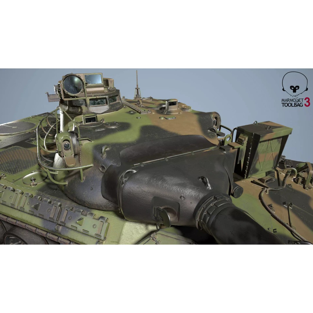 French Tank AMX-30b 3D Model – Low Poly PBR Game Asset, FBX, OBJ - View 5