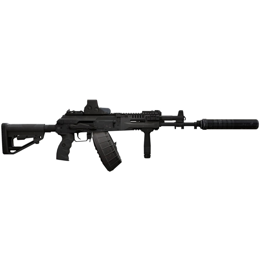 Kalashnikov AK-12 3D Model – Low Poly Game Asset with PBR Textures - View 14