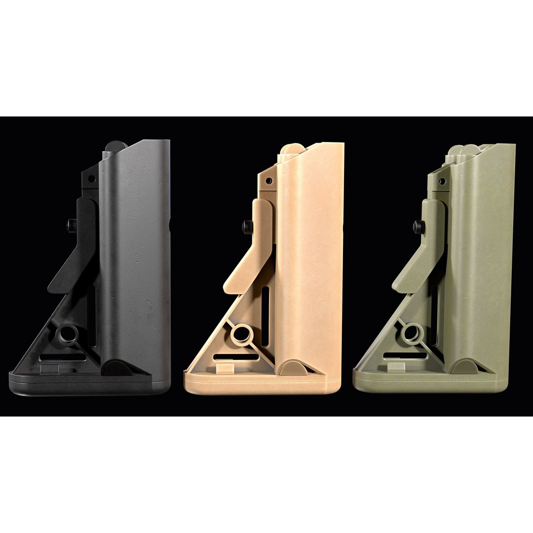 AR-15 AR-10 B5 Systems LMT Sopmod 3D Model – Low Poly Game Asset, FBX - View 3
