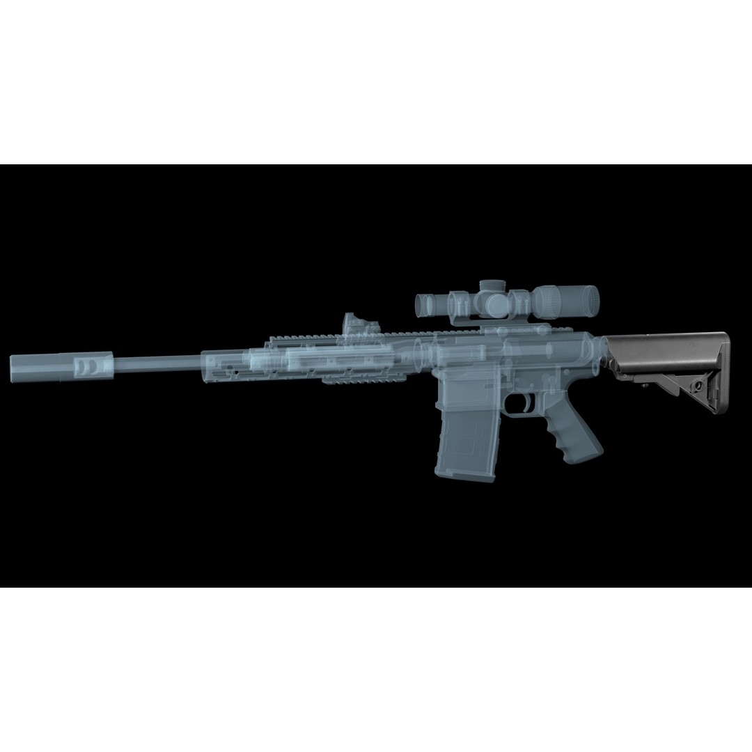 AR-15 AR-10 B5 Systems LMT Sopmod 3D Model – Low Poly Game Asset, FBX - View 5