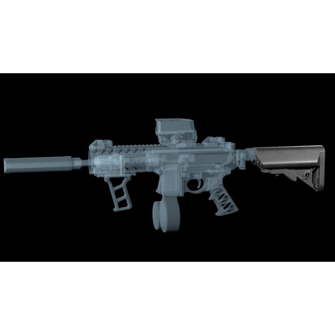 AR-15 AR-10 B5 Systems LMT Sopmod 3D Model – Low Poly Game Asset, FBX - View 7