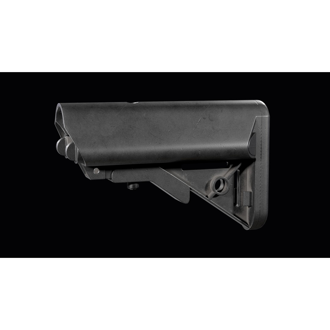 AR-15 AR-10 B5 Systems LMT Sopmod 3D Model – Low Poly Game Asset, FBX - View 9