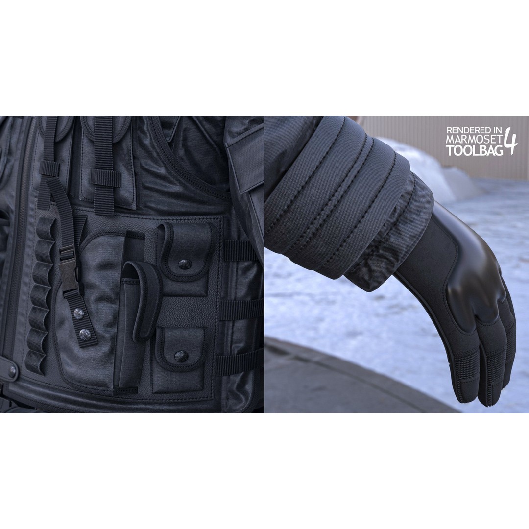 Military Outfit 3D Model – Modular Rigged Character for Unreal Engine - View 12