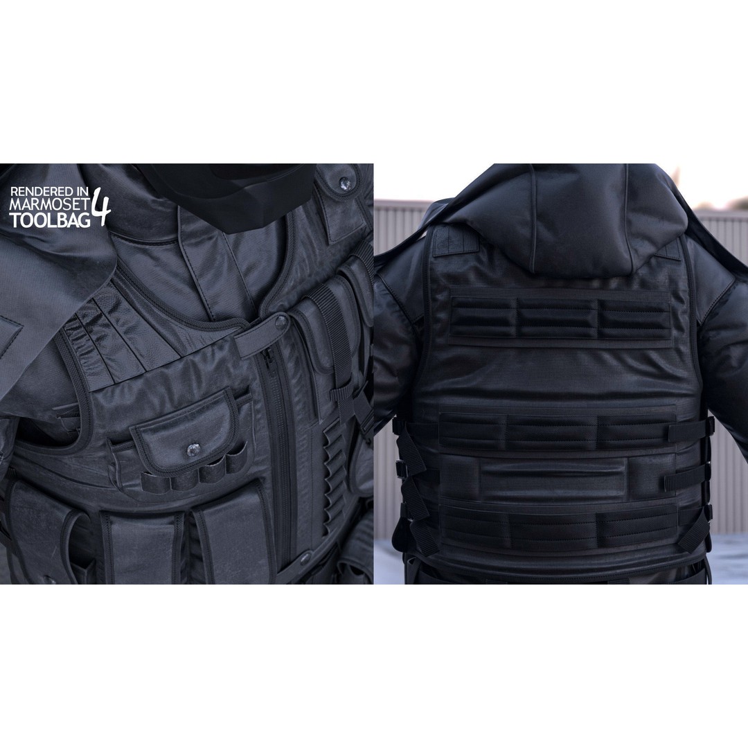 Military Outfit 3D Model – Modular Rigged Character for Unreal Engine - View 13