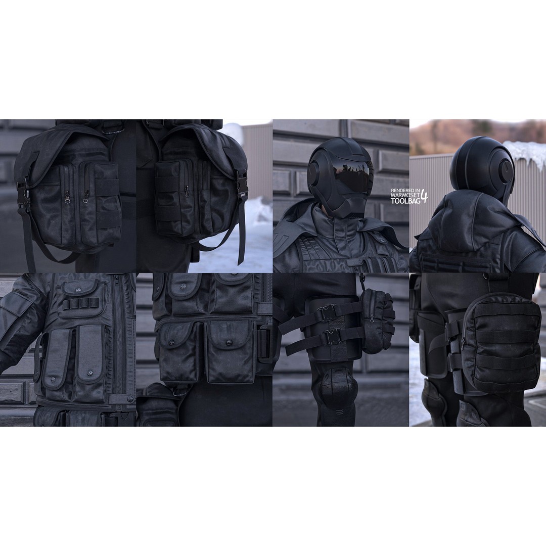 Military Outfit 3D Model – Modular Rigged Character for Unreal Engine - View 14