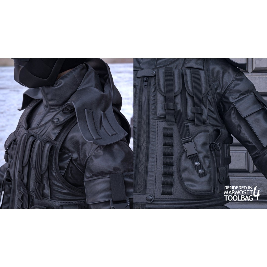 Military Outfit 3D Model – Modular Rigged Character for Unreal Engine - View 15
