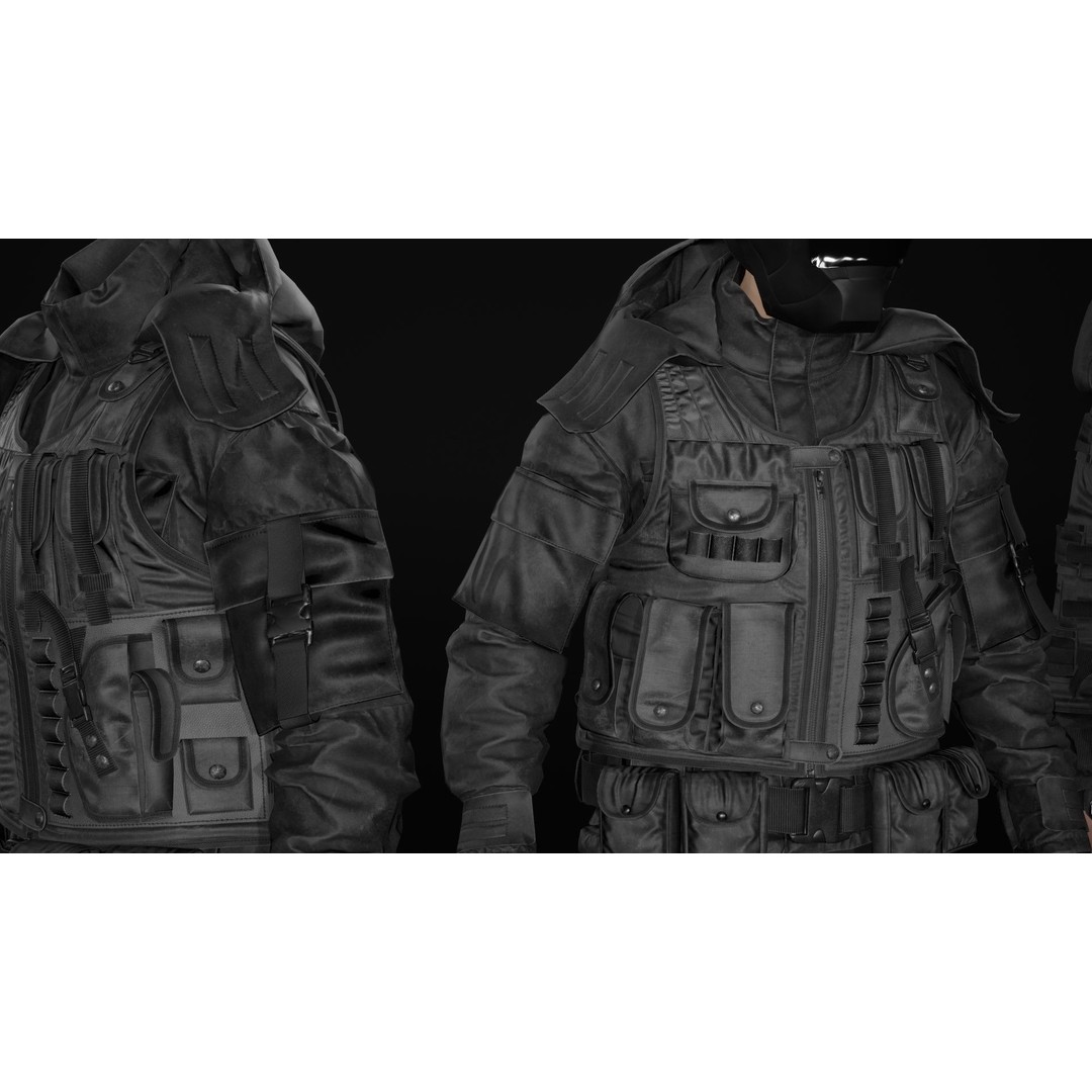 Military Outfit 3D Model – Modular Rigged Character for Unreal Engine - View 24