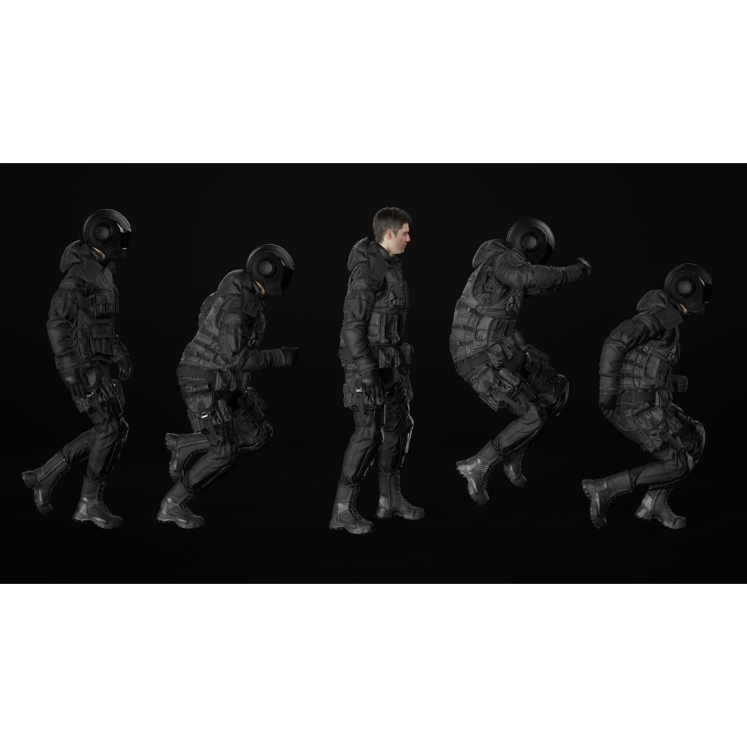 Military Outfit 3D Model – Modular Rigged Character for Unreal Engine - View 26