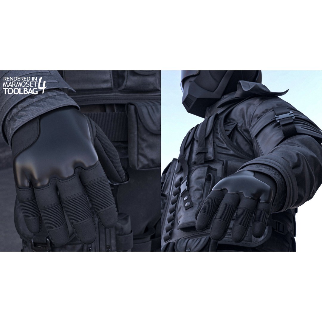 Military Outfit 3D Model – Modular Rigged Character for Unreal Engine - View 5