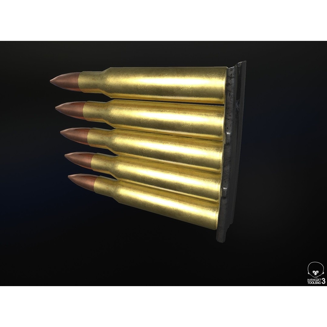 M1903 A3 Rifle 3D Model – Low Poly Game Ready Asset, FBX, PBR - View 14