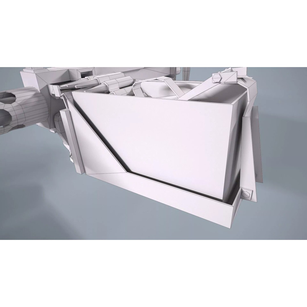 M2 Browning Machine Gun 3D Model – Low Poly Game Asset, FBX/OBJ - View 12