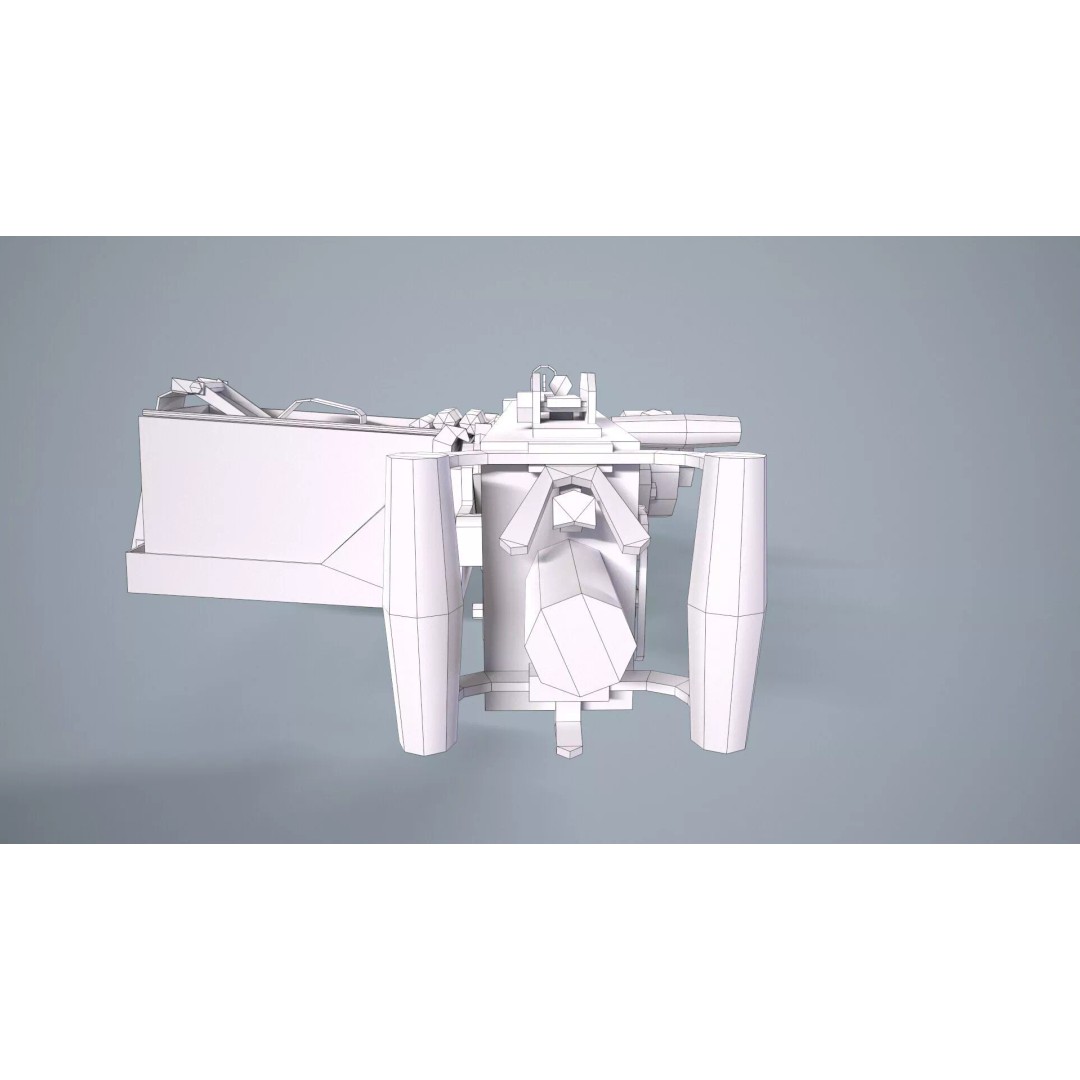 M2 Browning Machine Gun 3D Model – Low Poly Game Asset, FBX/OBJ - View 14