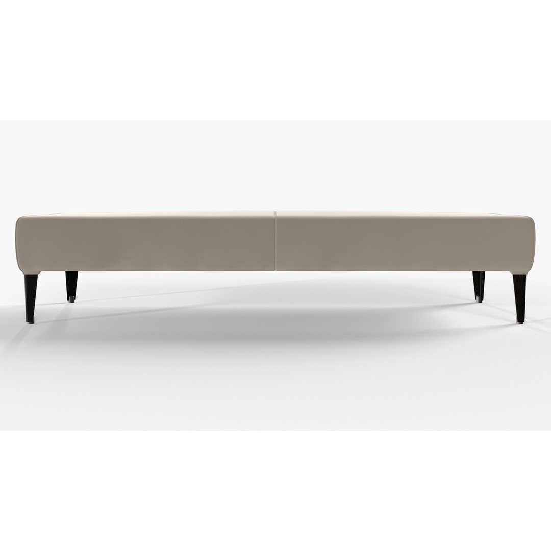White Textile Bench 3D Model – Low Poly PBR Furniture Asset - View 3