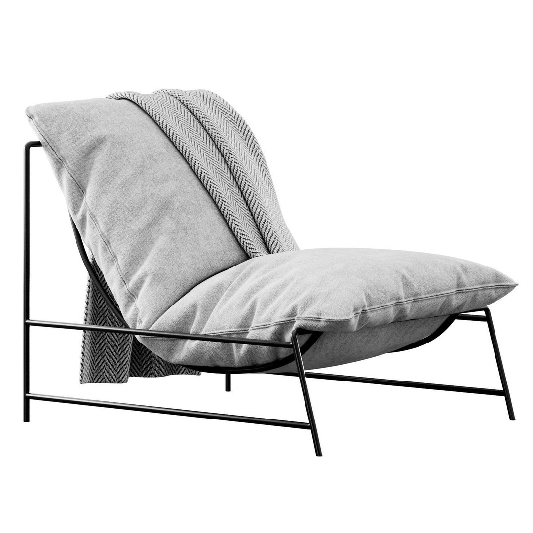 Rito Armchair 3D Model – Modern Scandinavian Design, FBX - View 10
