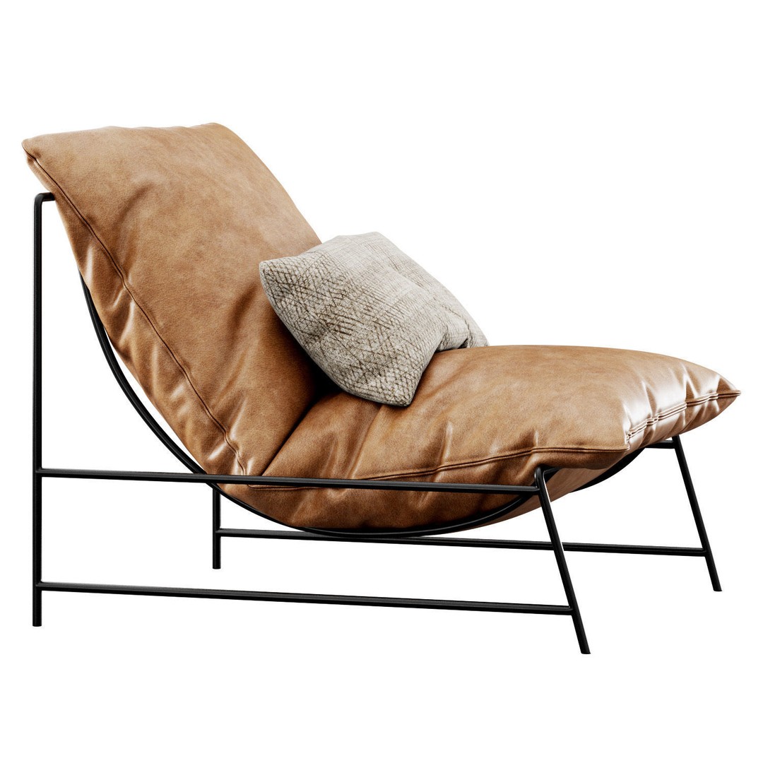 Rito Armchair 3D Model – Modern Scandinavian Design, FBX - View 11