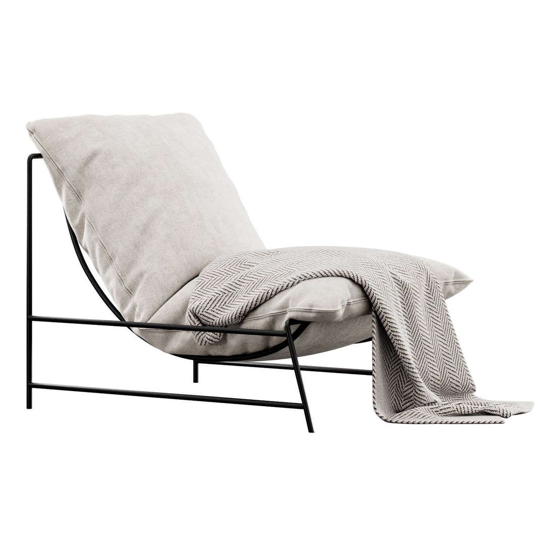 Rito Armchair 3D Model – Modern Scandinavian Design, FBX - View 12