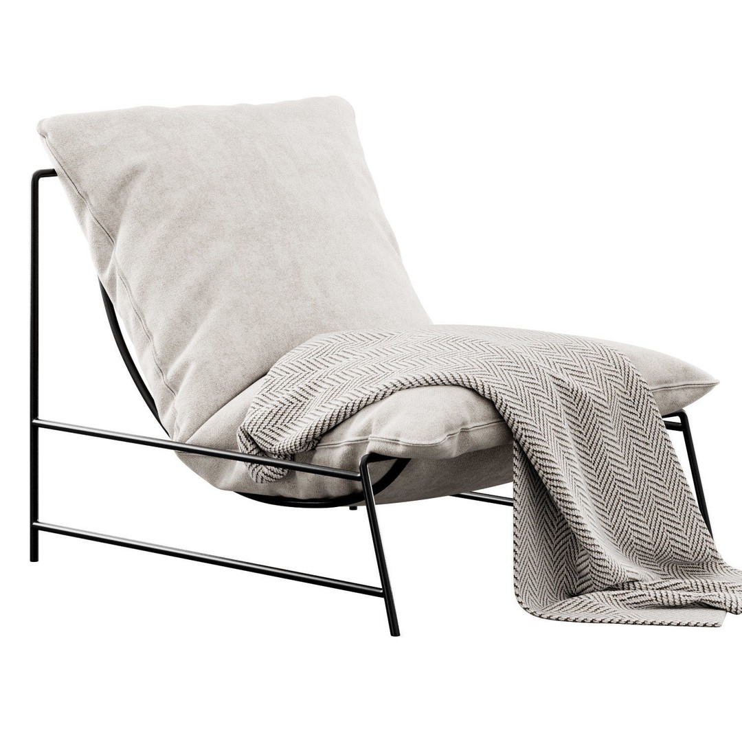 Rito Armchair 3D Model – Modern Scandinavian Design, FBX - View 16