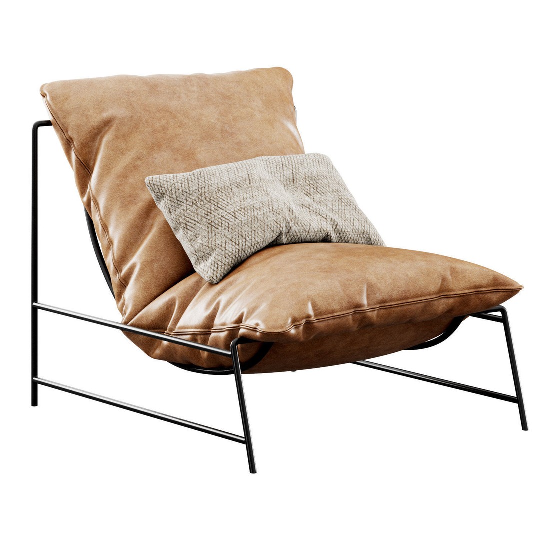Rito Armchair 3D Model – Modern Scandinavian Design, FBX - View 17