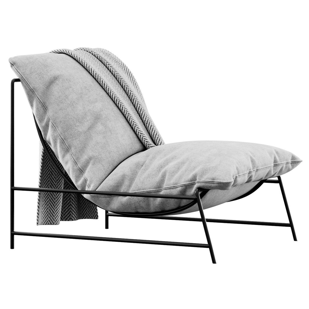 Rito Armchair 3D Model – Modern Scandinavian Design, FBX - View 18