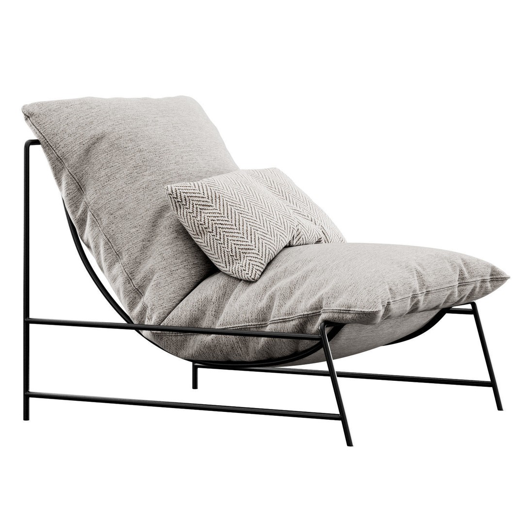 Rito Armchair 3D Model – Modern Scandinavian Design, FBX - View 19