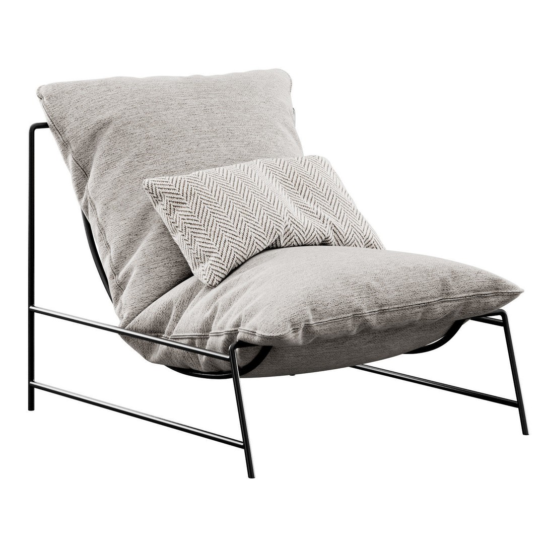 Rito Armchair 3D Model – Modern Scandinavian Design, FBX - View 21