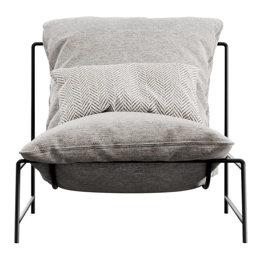 Rito Armchair 3D Model – Modern Scandinavian Design, FBX - View 23