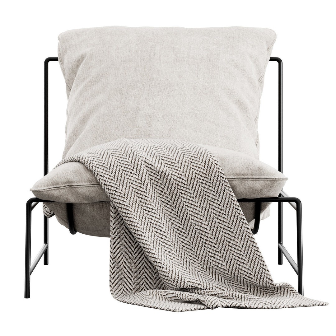 Rito Armchair 3D Model – Modern Scandinavian Design, FBX - View 24
