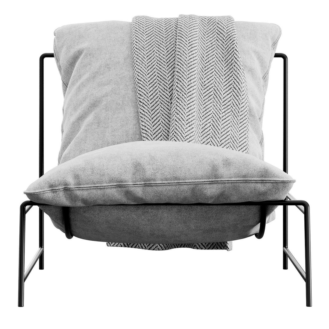 Rito Armchair 3D Model – Modern Scandinavian Design, FBX - View 25