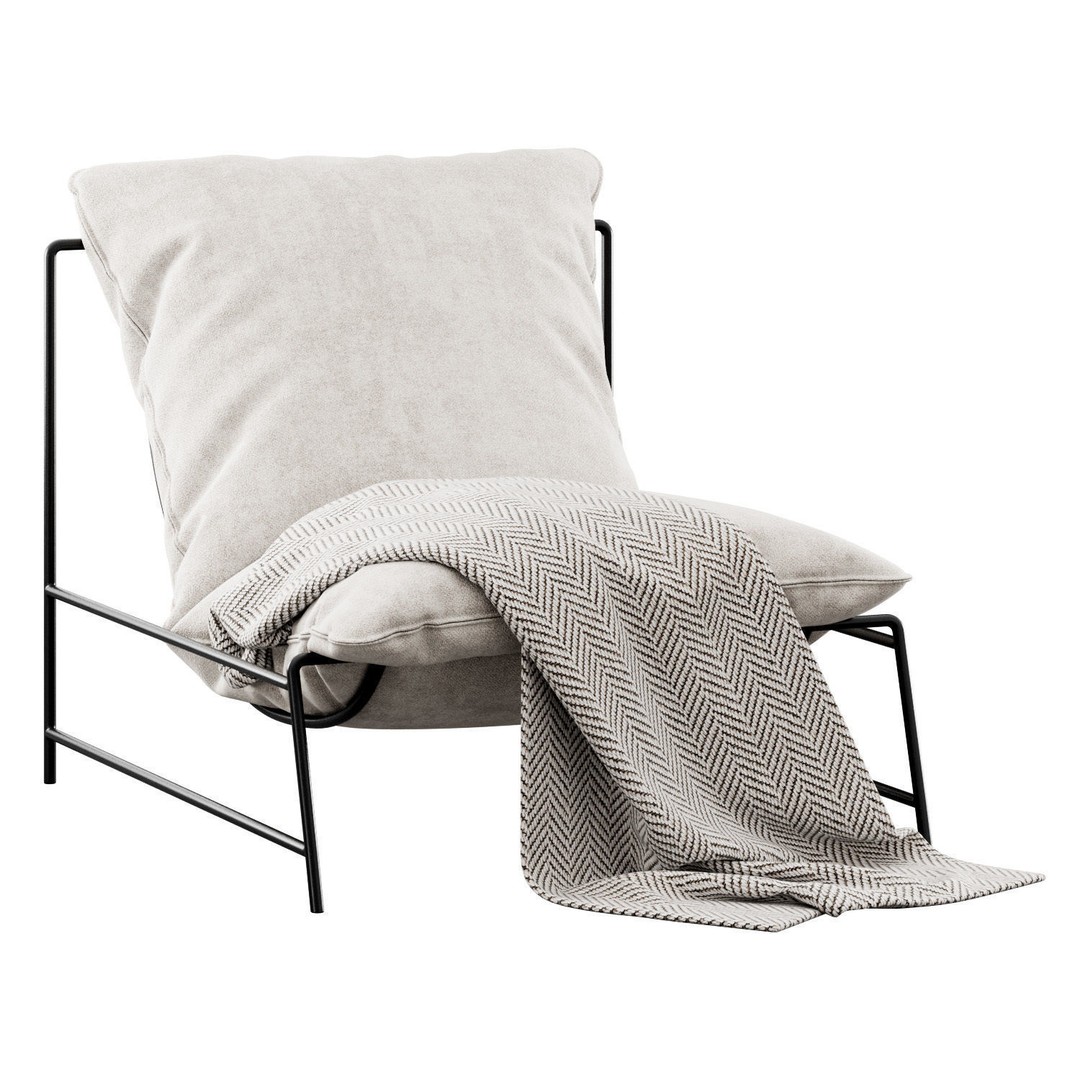 Rito Armchair 3D Model – Modern Scandinavian Design, FBX - View 26