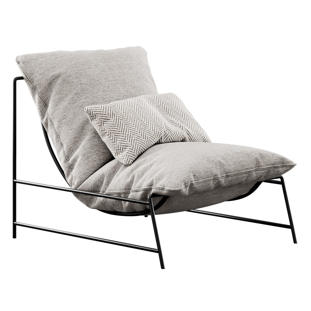 Rito Armchair 3D Model – Modern Scandinavian Design, FBX - View 28