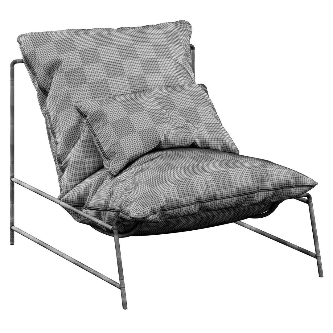 Rito Armchair 3D Model – Modern Scandinavian Design, FBX - View 8