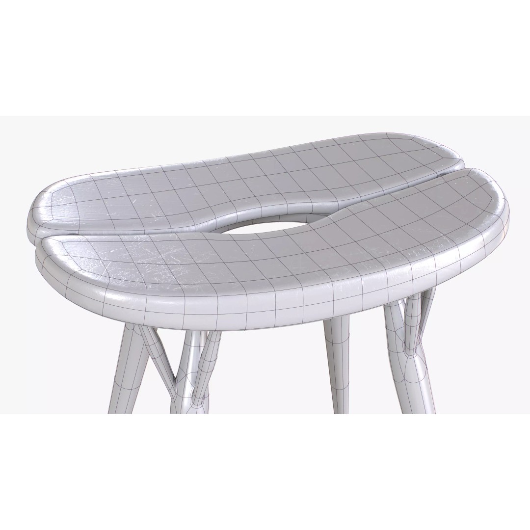 Artek Pirkka Stool 3D Model – Low Poly PBR Furniture Asset, FBX - View 10