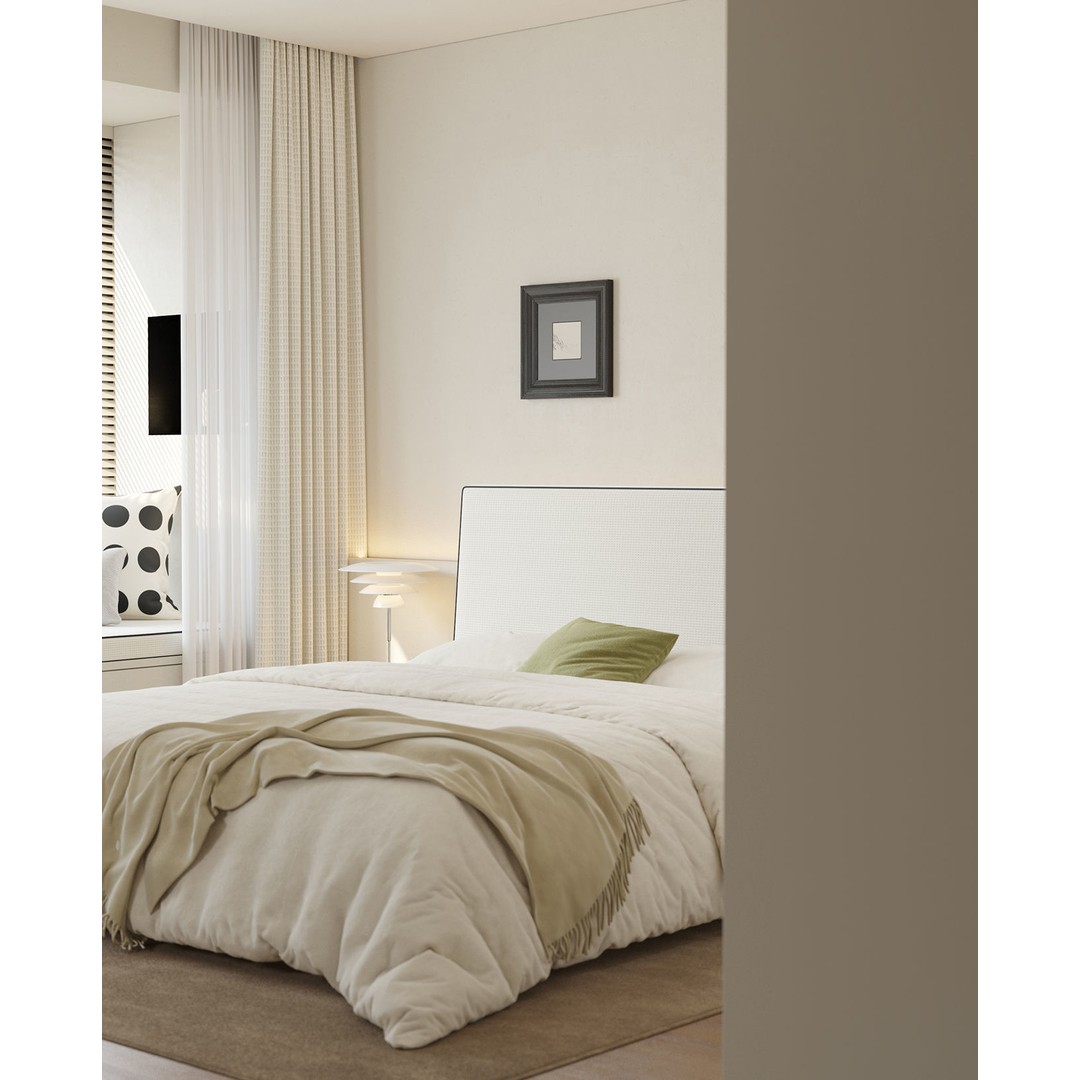 Comfortable Bedroom Interior Scene 3D Model – PBR Textures, Game Ready, FBX