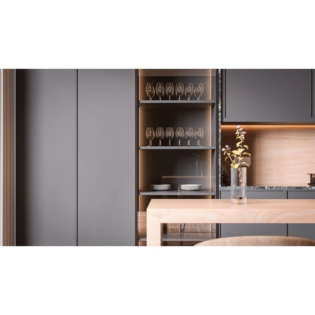 Modern Kitchen 3D Model – Stylish Interior Design with PBR Materials - View 16