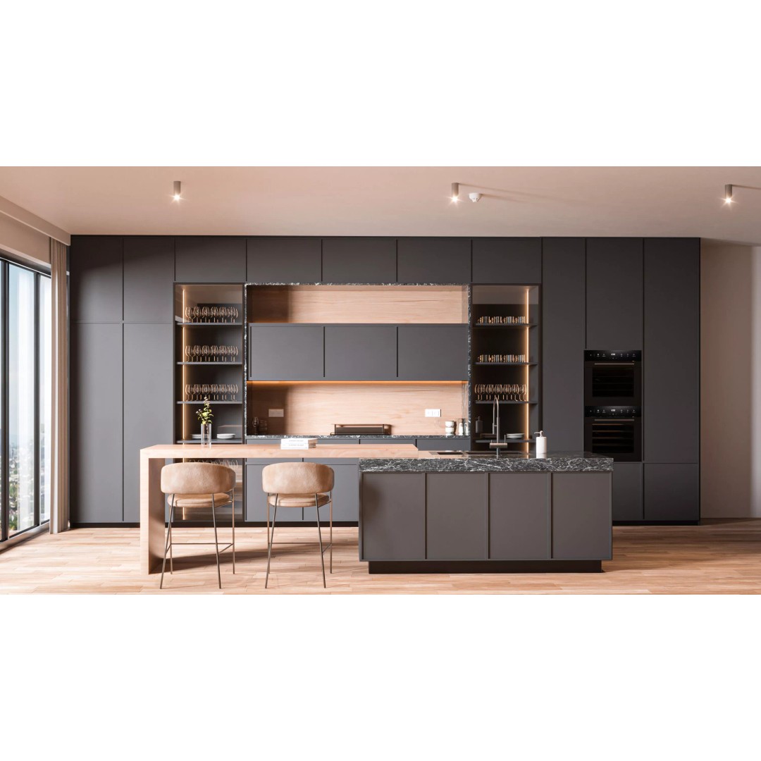 Modern Kitchen 3D Model – Stylish Interior Design with PBR Materials - View 2