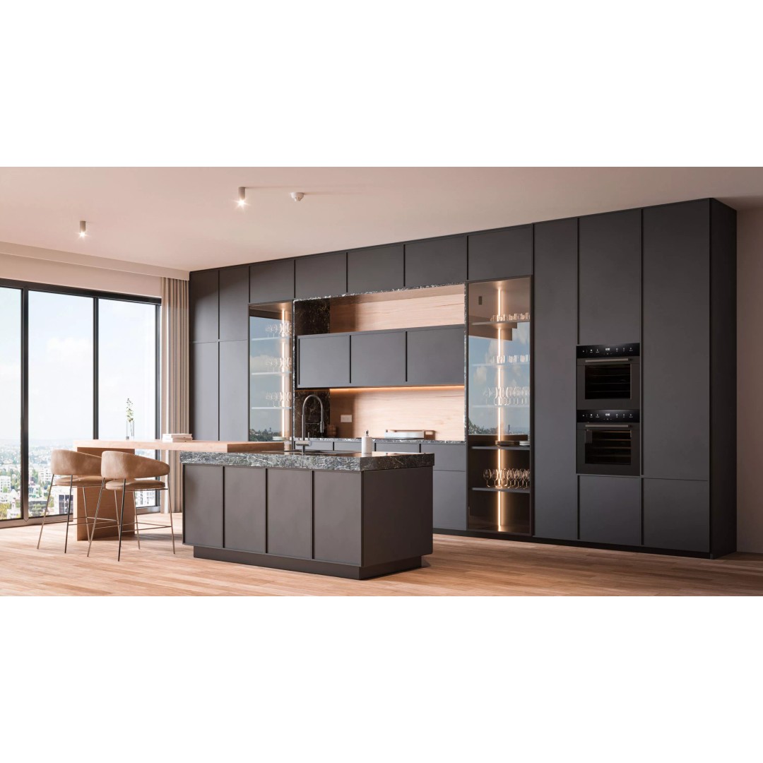 Modern Kitchen 3D Model – Stylish Interior Design with PBR Materials - View 3