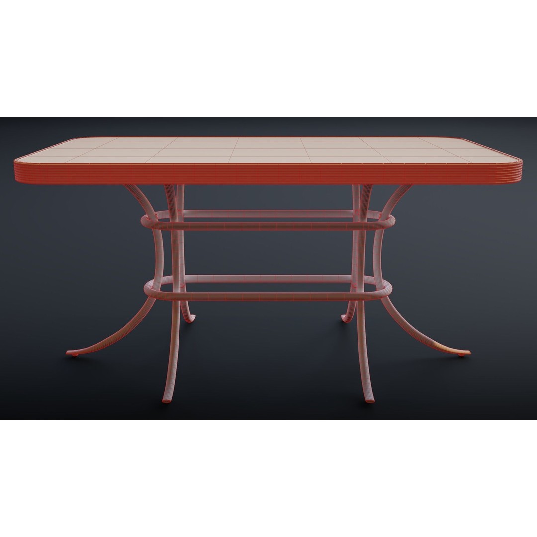 Retro Diner Booth 3D Model – Low Poly Furniture Asset, FBX