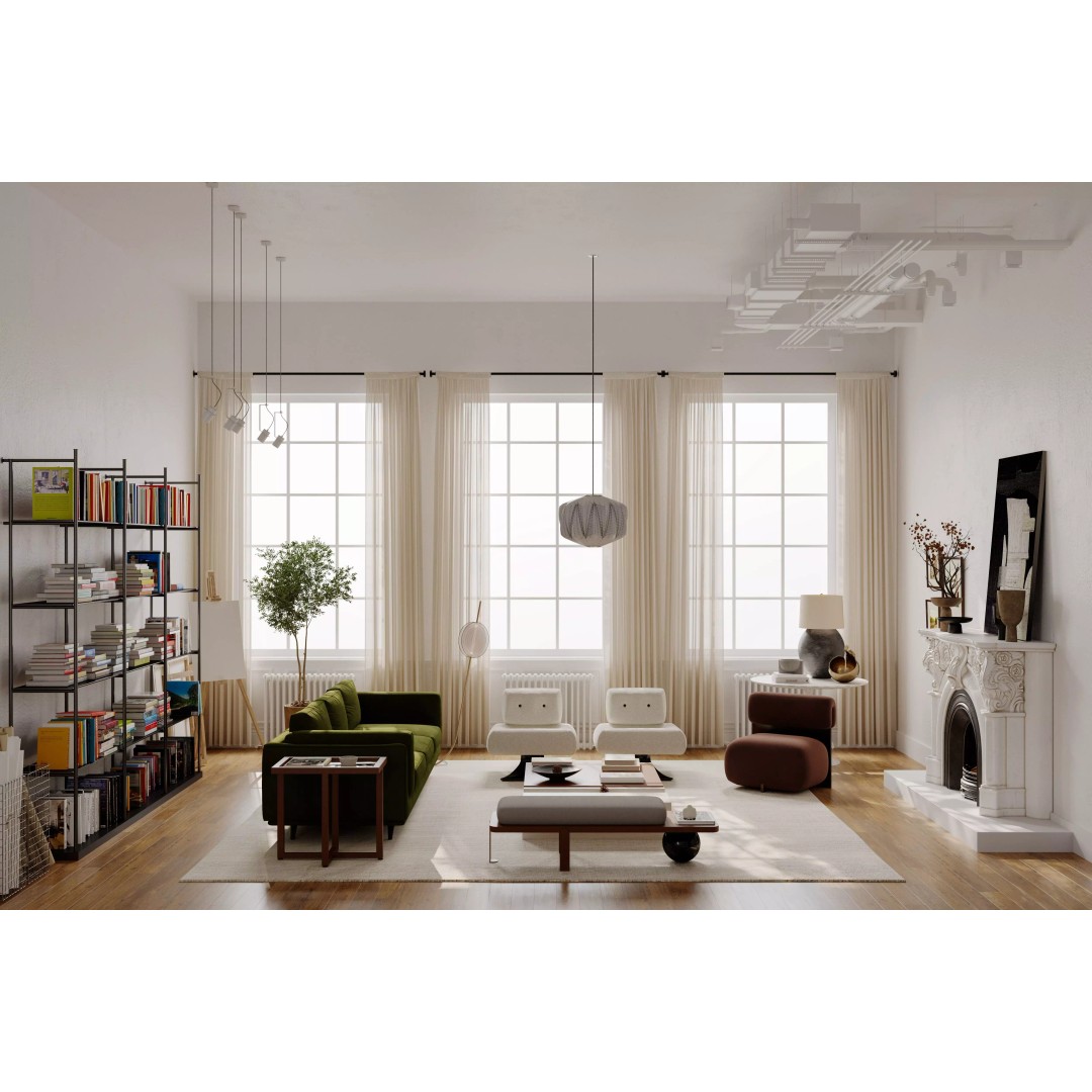French Interior Scene 3D Model – PBR Textured, Blender & Corona - View 2