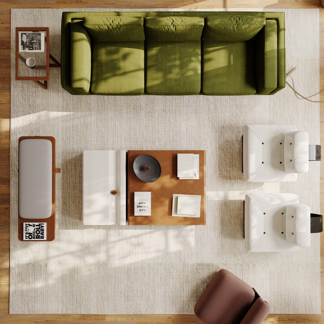 French Interior Scene 3D Model – PBR Textured, Blender & Corona - View 4