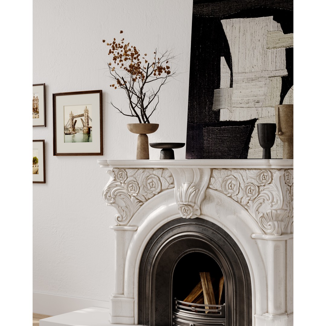 French Interior Scene 3D Model – PBR Textured, Blender & Corona - View 5