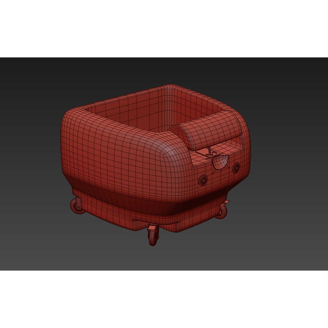 Spa Set Kitchen 3D Model – Retro Style with Shelves and Sink - View 13