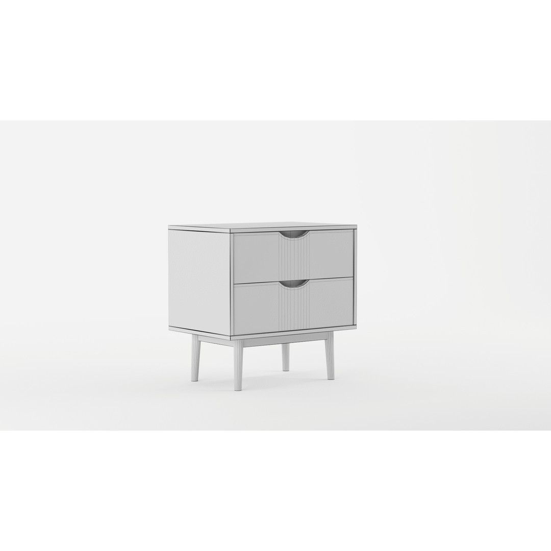 Lea Drawer Nightstand 3D Model – High-Quality Interior Furniture, FBX, OBJ - View 12
