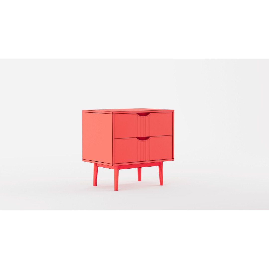 Lea Drawer Nightstand 3D Model – High-Quality Interior Furniture, FBX, OBJ - View 13