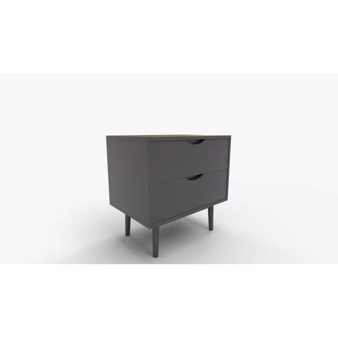 Lea Drawer Nightstand 3D Model – High-Quality Interior Furniture, FBX, OBJ - View 2