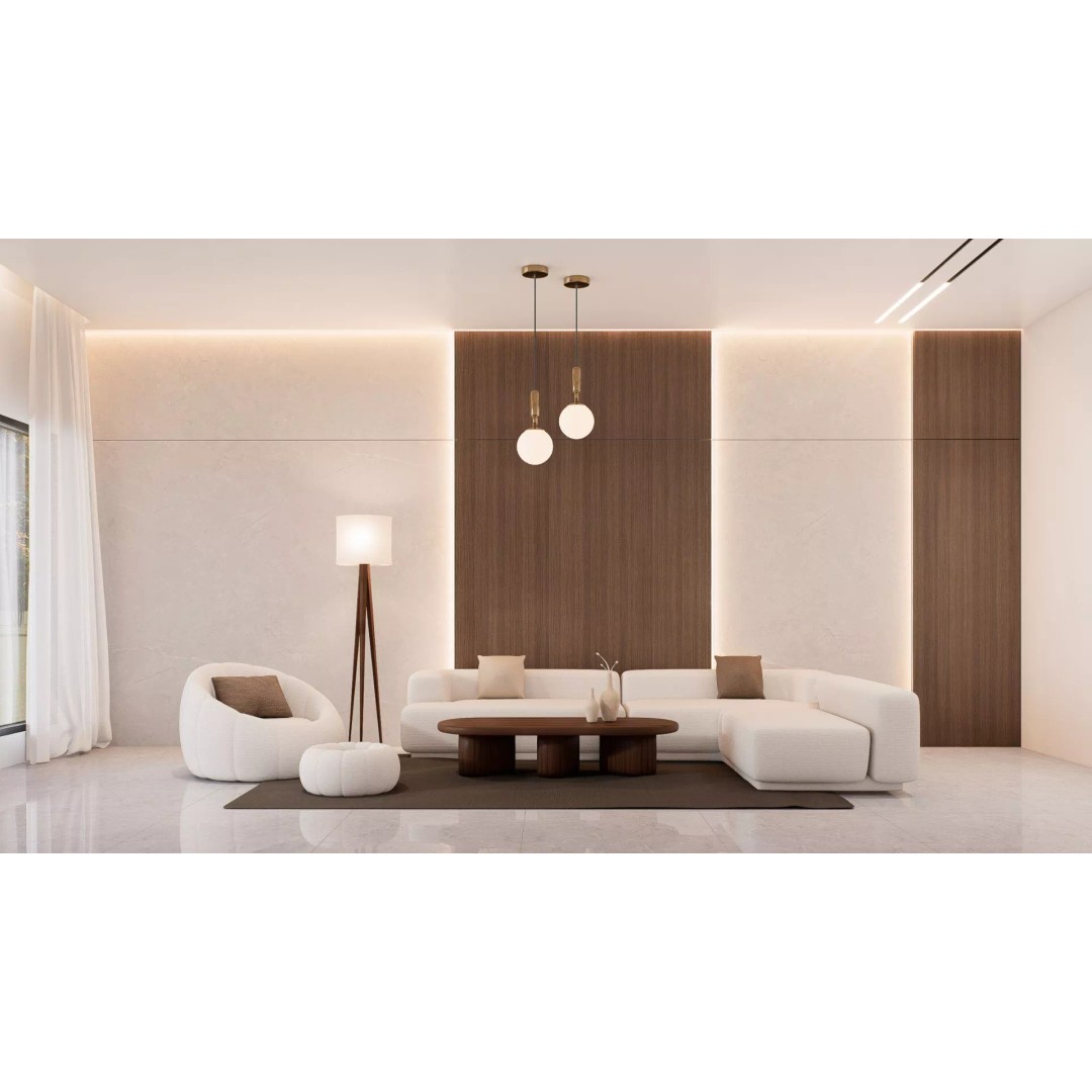 Modern Living Room 3D Model – Minimalist Interior Scene, Blender - View 2
