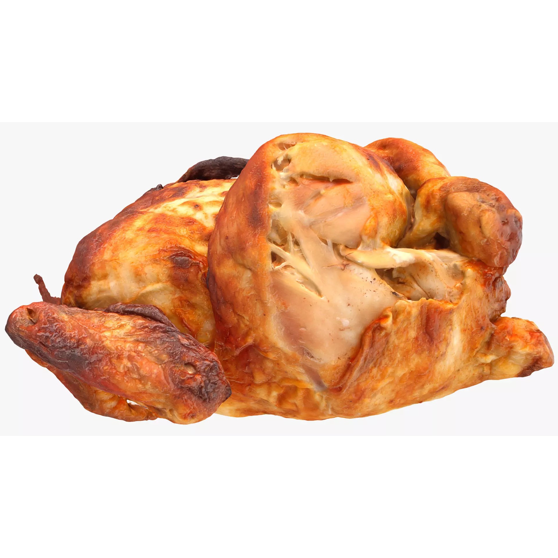 Chicken and Parts - Low-Poly Game-Ready 3D Model - View 4
