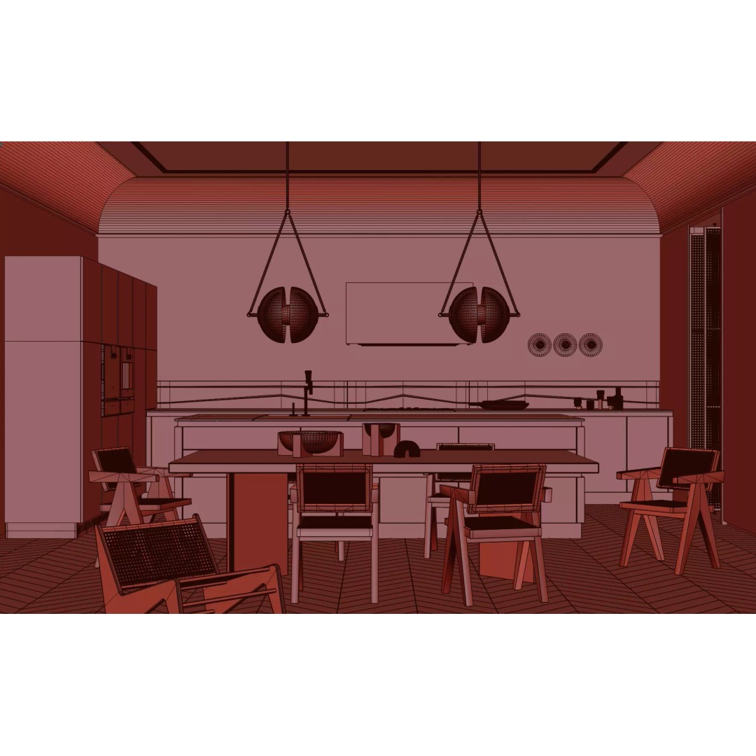Minimalist Living Room 3D Model – High Poly Interior Scene, FBX, OBJ - View 13