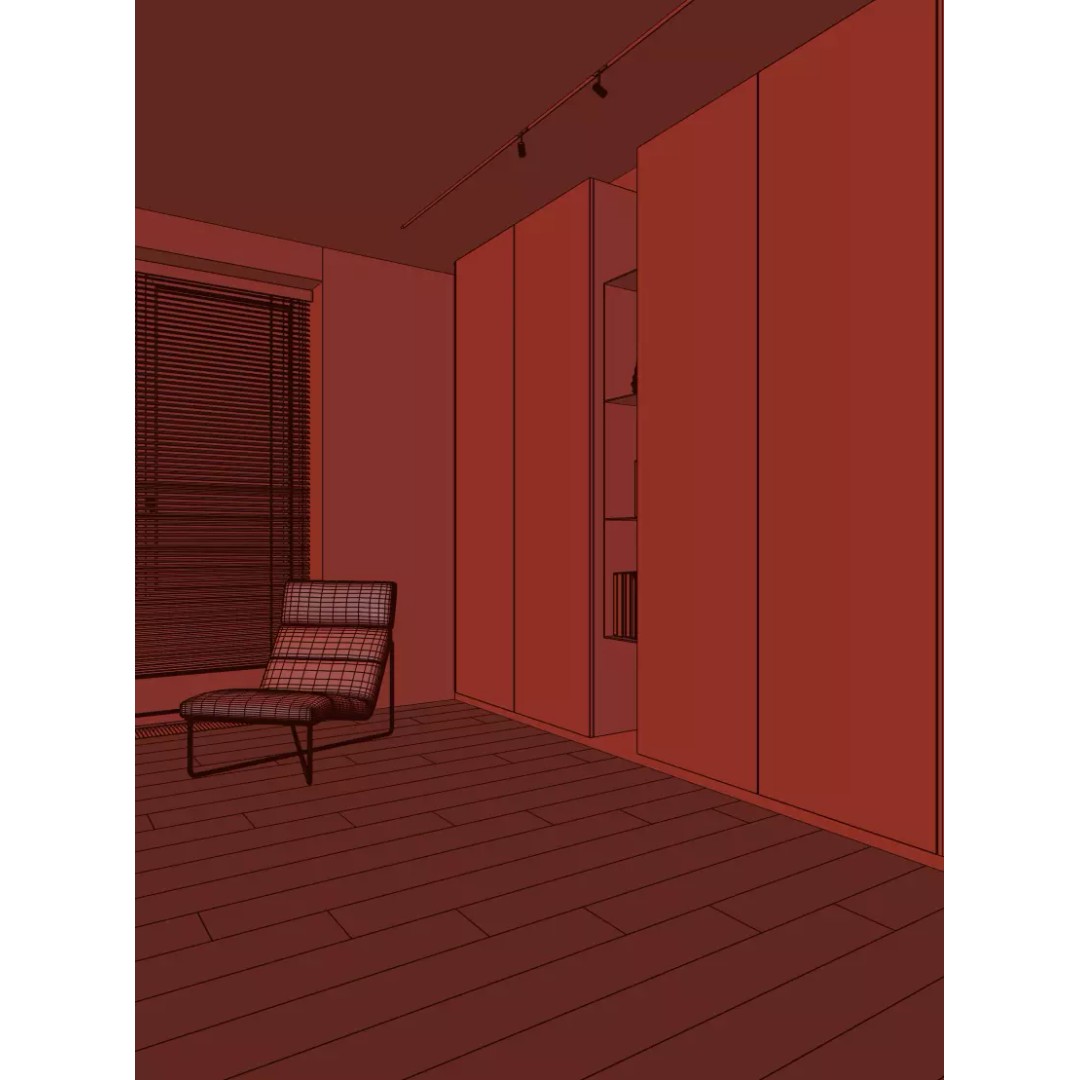 Modernist Living Room 3D Model – PBR Interior for Archviz, Blender, FBX - View 10