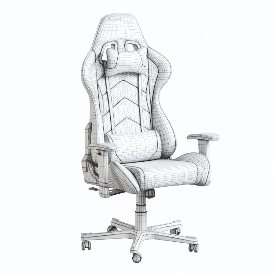 DXRacer Formula Series Gaming Chair 3D Model – PBR Game Asset, FBX - View 5